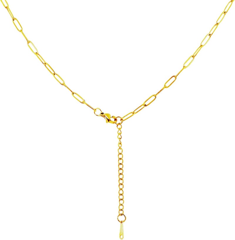 eswala Gold Paperclip Chain Necklace for Women 10pcs 18inch 3X9mm Gold Chains for jewelry Making Stainless Steel Filled 18K Gold Plated Chains Bulk Adjustable Link Chains - Image 5